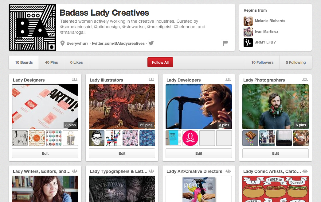 Badass Lady Creatives on Pinterest
