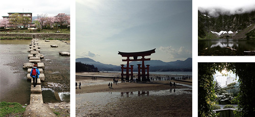 Photo collage of Japan trip and Seattle-area explorations