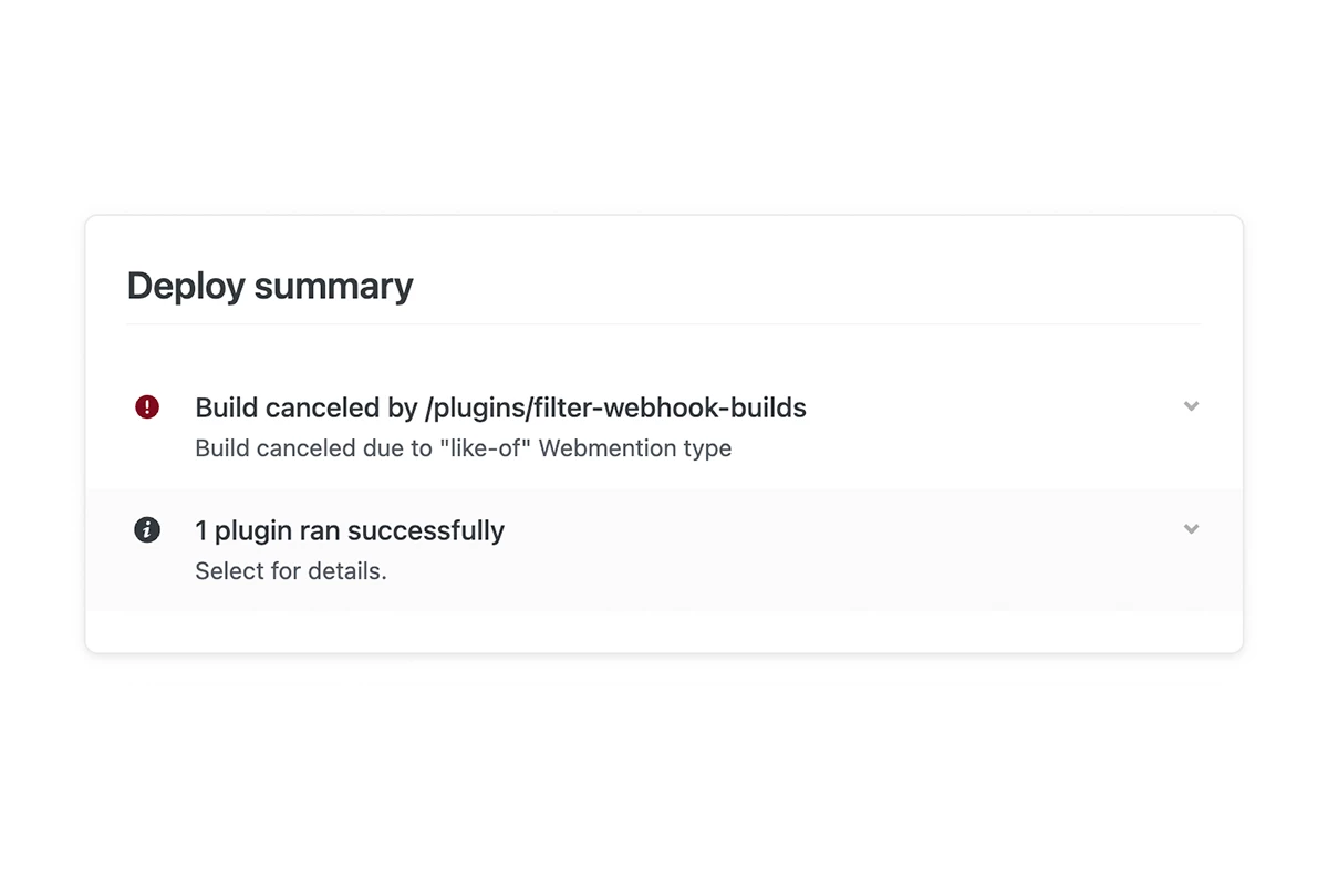 Netlify showing a build cancelled by plugin